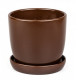 Керамический горшок для цветов Shynkar Сонет, 0.5 л, шоколад