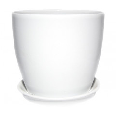 Керамический горшок для цветов Shynkar Сонет, 1 л, белый