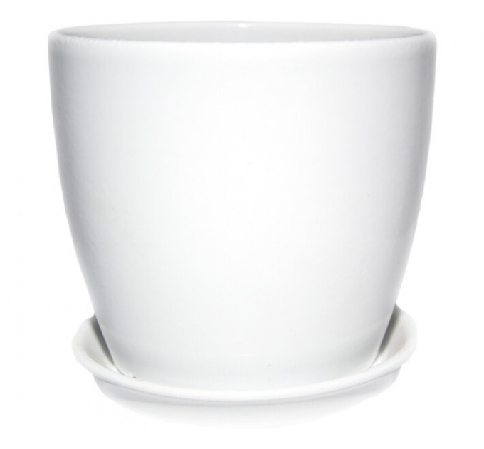 Керамический горшок для цветов Shynkar Сонет, 1 л, белый