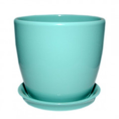 Керамический горшок для цветов Shynkar Сонет, 1 л, бирюзовый