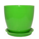 Керамический горшок для цветов Shynkar Сонет, 1 л, салатовый