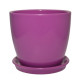 Керамический горшок для цветов Shynkar Сонет, 1 л, фиолетовый