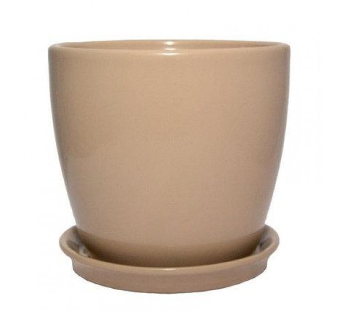 Керамический горшок для цветов Shynkar Сонет, 1 л, мокко