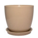 Керамический горшок для цветов Shynkar Сонет, 1 л, мокко