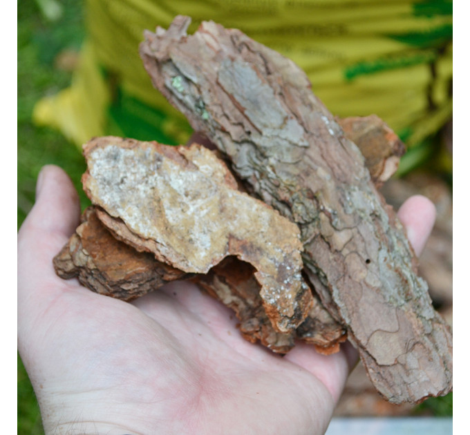 Сосновая кора крупная 60-100 мм 40 л, Клиома Сервис