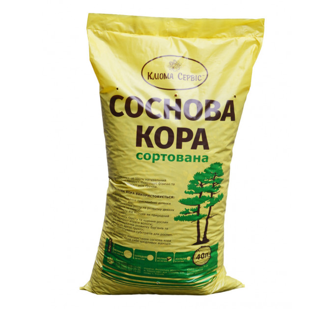 Сосновая кора мелкая 10-30 мм 40 л, Клиома Сервис