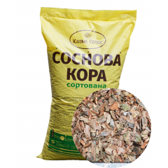 Сосновая кора мелкая 10-30 мм 40 л, Клиома Сервис