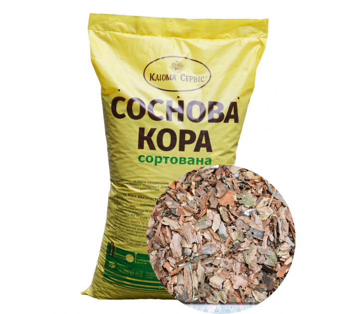Сосновая кора мелкая 10-30 мм 40 л, Клиома Сервис