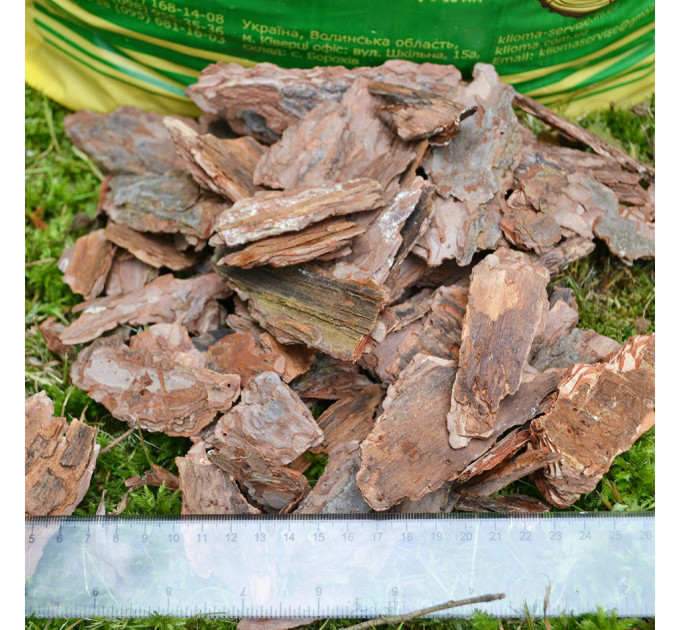 Сосновая кора средняя 30-60 мм 40 л, Клиома Сервис