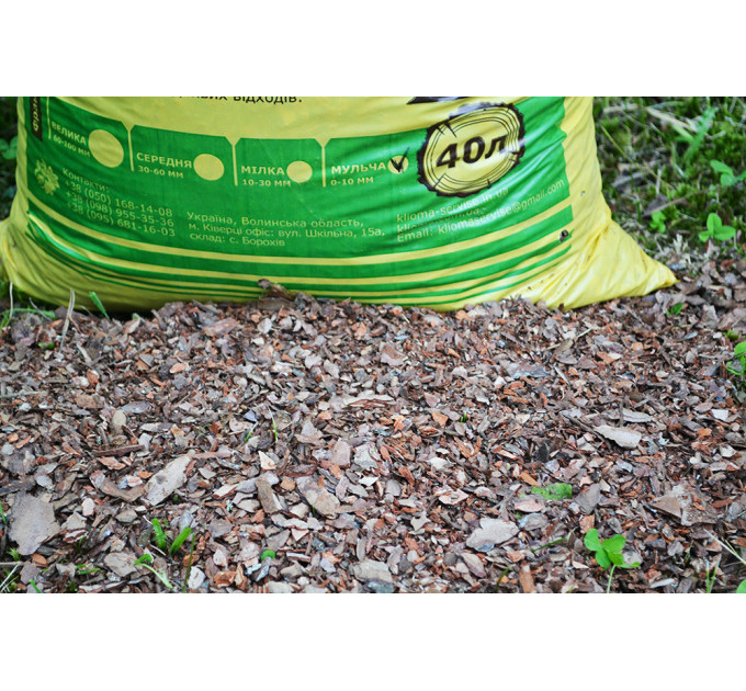 Сосновая кора мульча 0-10 мм 40 л, Клиома Сервис