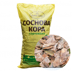 Сосновая кора средняя 30-60 мм 40 л, Клиома Сервис