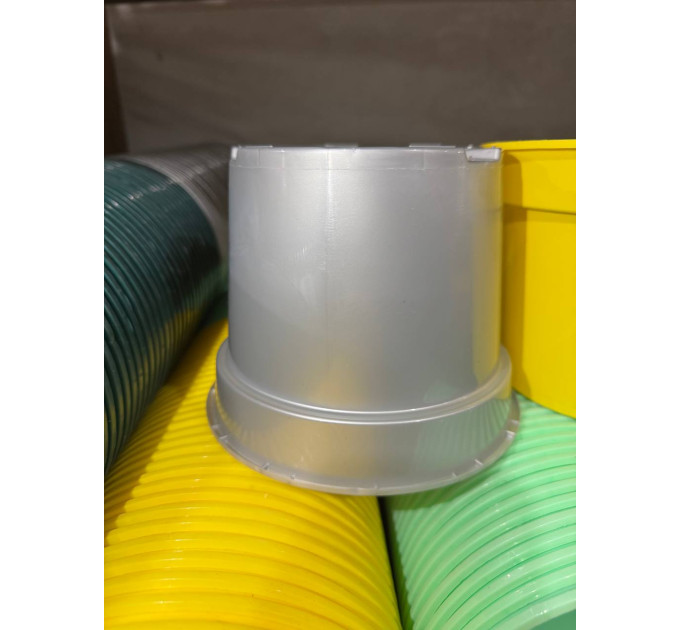 Горшок для цветов LotPlast 2 л d16 металлик