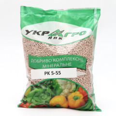 Удобрение фосфорно-калийное PK 5-55, упаковка 1 кг УкрАгро