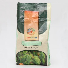 Комплексное удобрение для хвойных растений NPK 11-9-17, упаковка 1 кг Ostchem