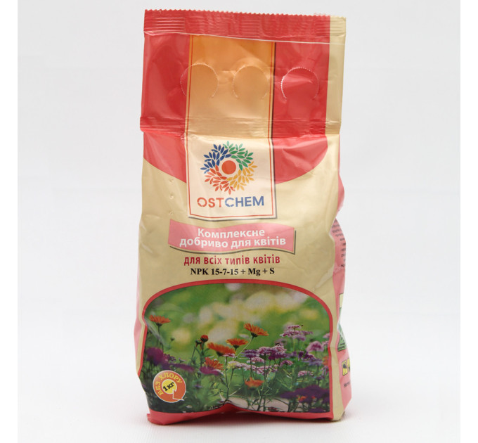 Универсальное удобрение для цветов NPK 15-7-15, упаковка 1 кг Ostchem