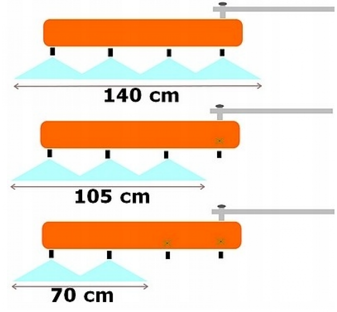 Гербицидная балка (штанга) металл, односторонняя