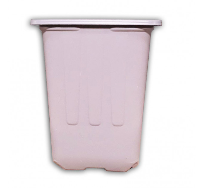 Горшок для цветов квадратный Modiform, 0.228 л серый