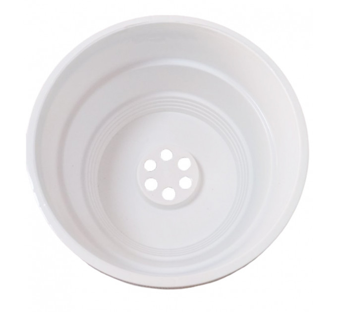 Горшок подвесной 3,7 л с крючком (22*14) белый Украина