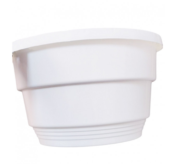 Горшок подвесной 3,7 л с крючком (22*14) белый Украина