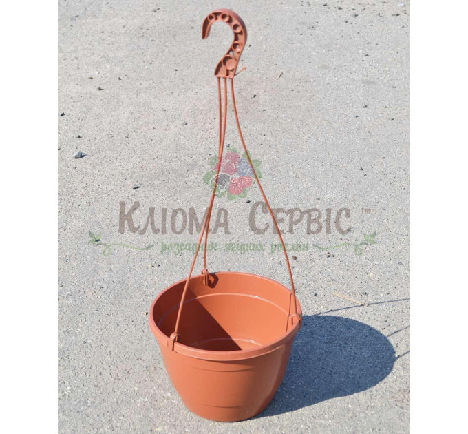 Горшок Kloda подвесной 2,5л с крючком (20*12,5) теракот