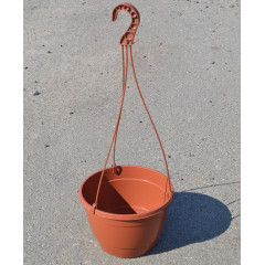 Горшок Kloda подвесной 2,5л с крючком (20*12,5) теракот