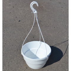 Горшок Kloda подвесной 3 л с крючком (21*13,5) белый