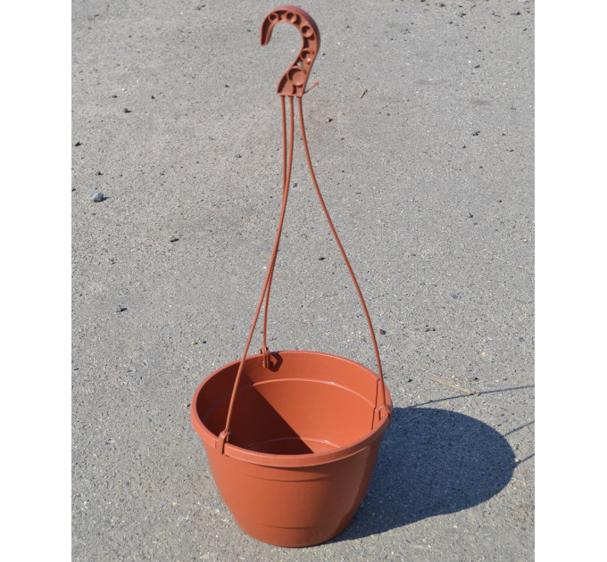 Горшок Kloda подвесной 3,7л с крючком (23*14) терракот