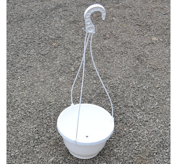 Горшок Kloda подвесной 2,5л с крючком (20*12,5) белый