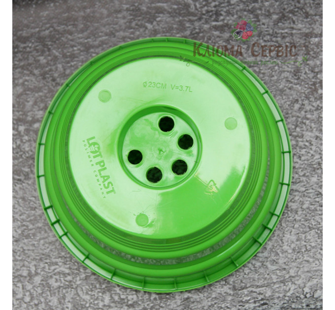 Подвесной горшок с крючком LotPlast 3.7 л d23 салатовый