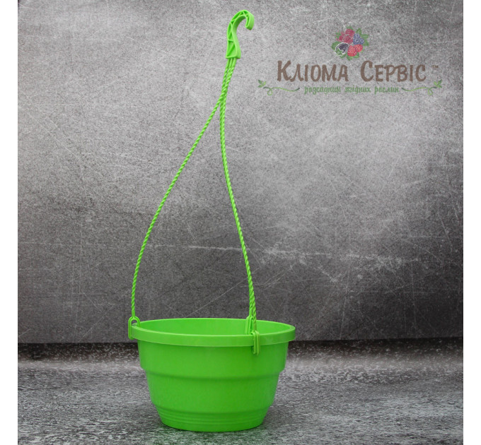 Подвесной горшок с крючком LotPlast 3.7 л d23 салатовый