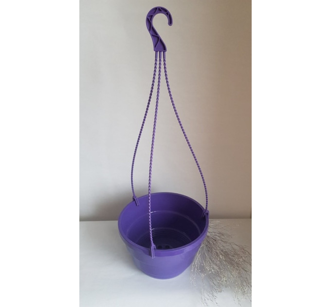 Подвесной горшок с крючком LotPlast 3.7 л d23 фиолетовый