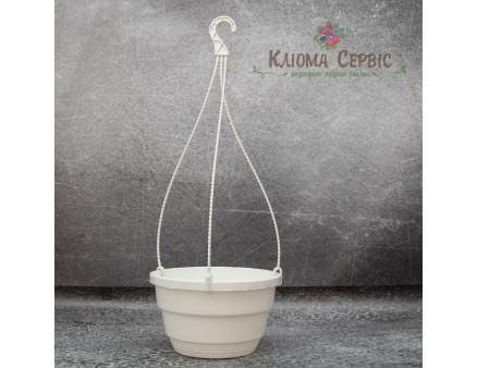 Підвісний горщик з гачком LotPlast 3.7 л d23 білий