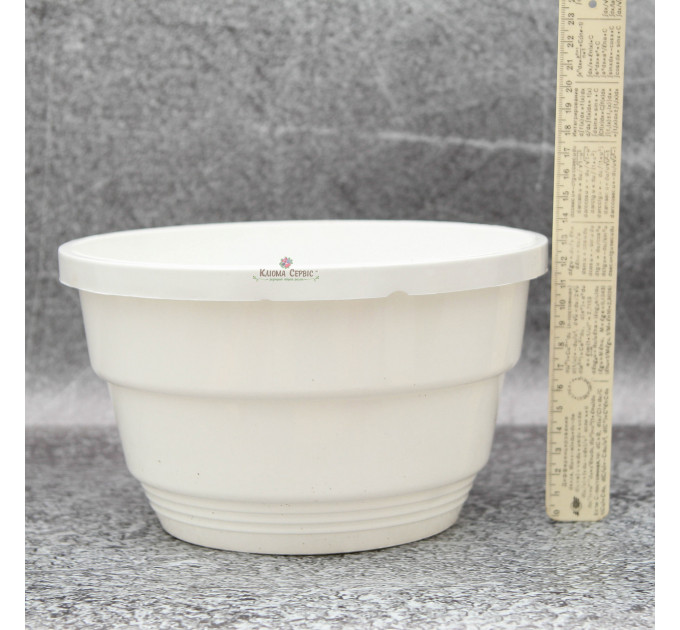 Подвесной горшок с крючком LotPlast 3.7 л d23 белый