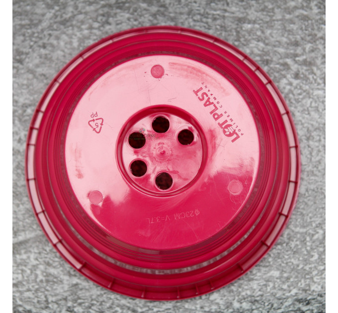 Подвесной горшок с крючком LotPlast 3.7 л d23 розовый