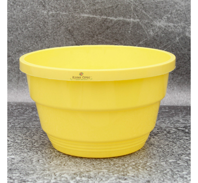 Подвесной горшок с крючком LotPlast 3.7 л d23 желтый