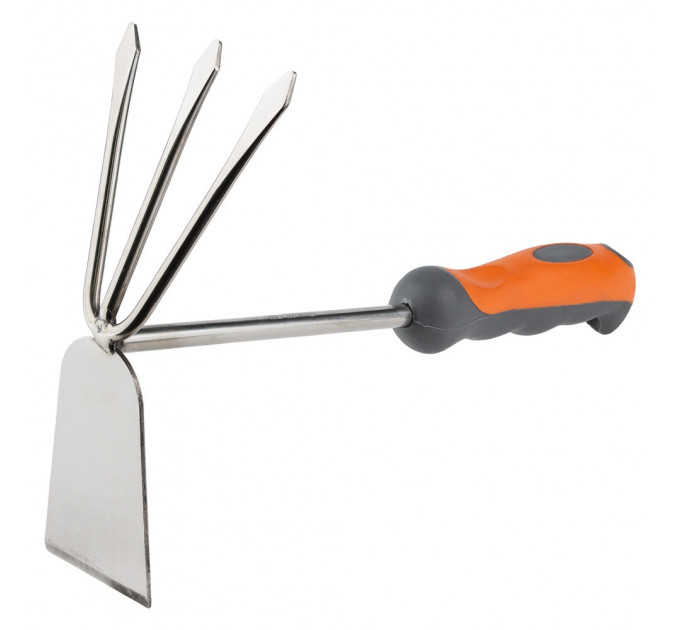 Мотыга комбинированная плоская + 3-х зубая нерж (ABS+TPR)