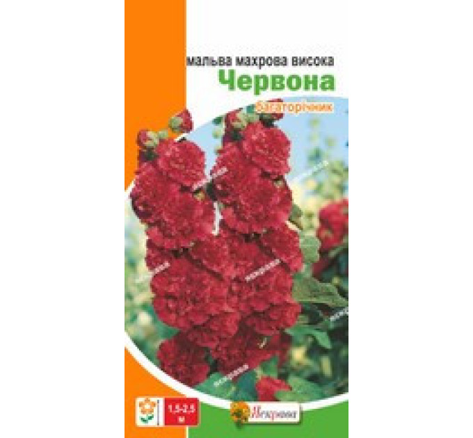Семена цветов Мальва махровая высокая Красная, 0.3 гр