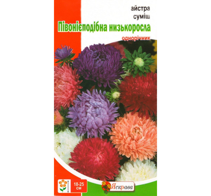Семена цветов Астра Смесь пионообразная низкая, 0.3 гр