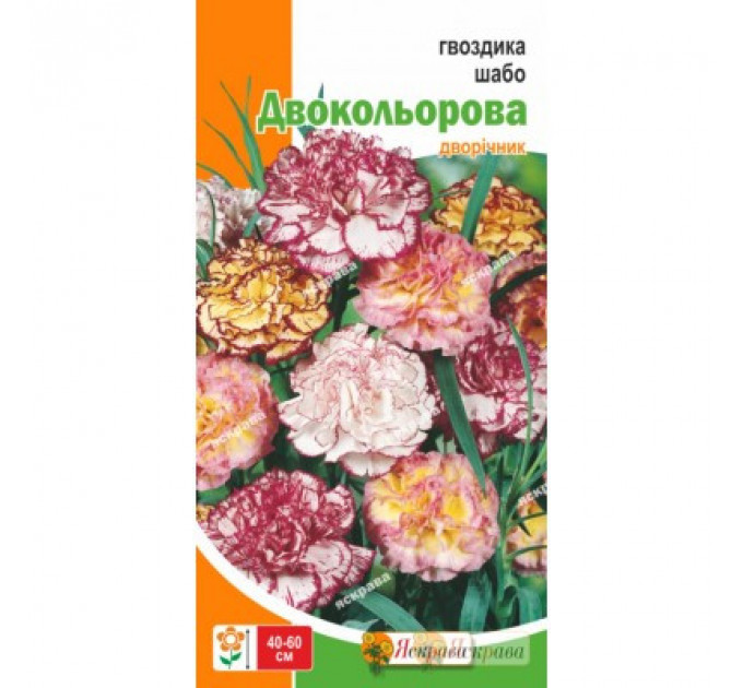 Семена цветов Гвоздика Шабо двухцветная, 0.2 гр