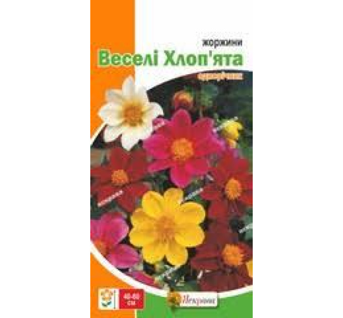 Семена цветов Георгины Веселые ребята смесь, 0.3 гр