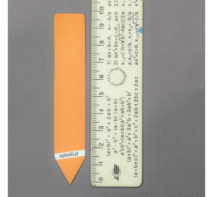 Табличка для маркировки растений 1.8x10 см, оранжевая 100 шт