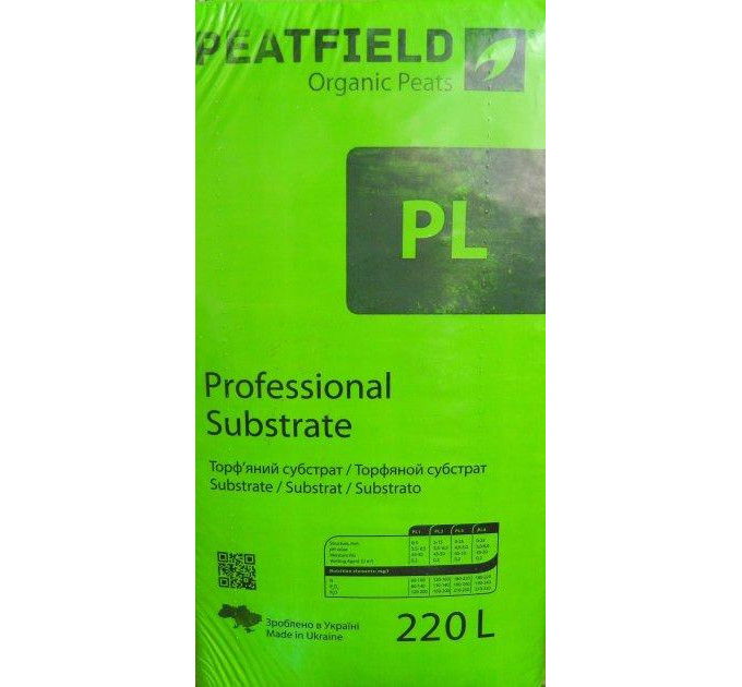 Субстрат торфяной PL-1 Expert 5.5-6.5 pH фр. 0-5 мм, 220 л