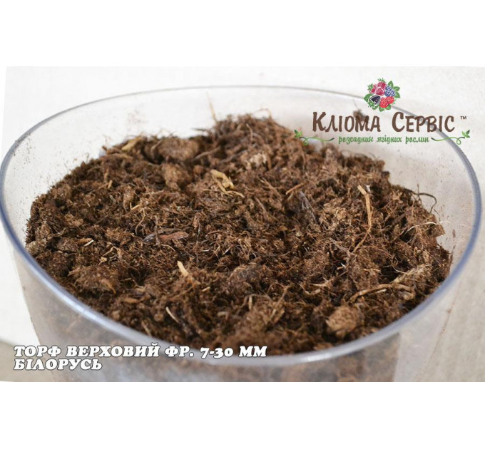 Торф белорусский верховой в пакетах 100л, фр.7-30 кислый (ph 3.5 - 4.5)