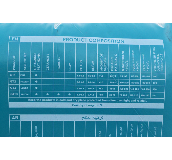 Верховой торф 5.5-6.5 pH 0-20 мм 250 л, Baltic Peat