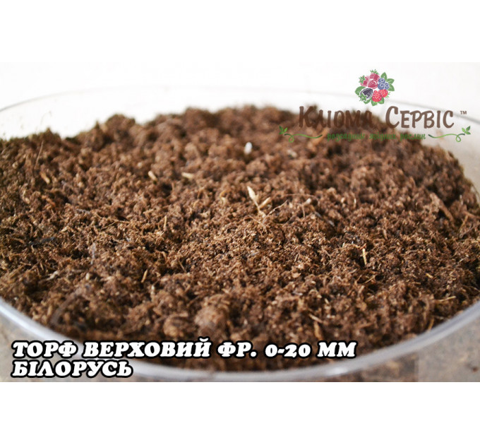 Торф белорусский верховой в пакетах 100л, фр.0-15 кислый (ph 3.5 - 4.5)