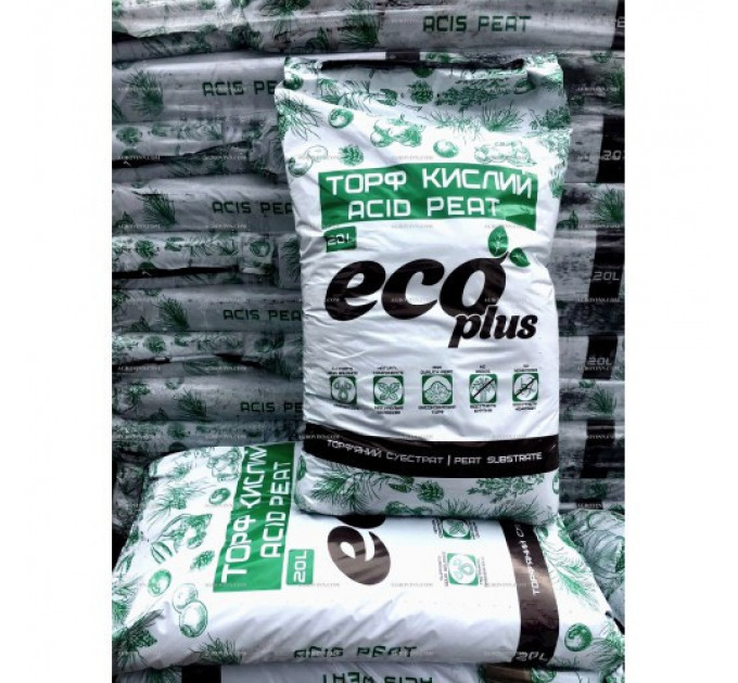 Кислый торф для голубики, 20 л ECO PLUS