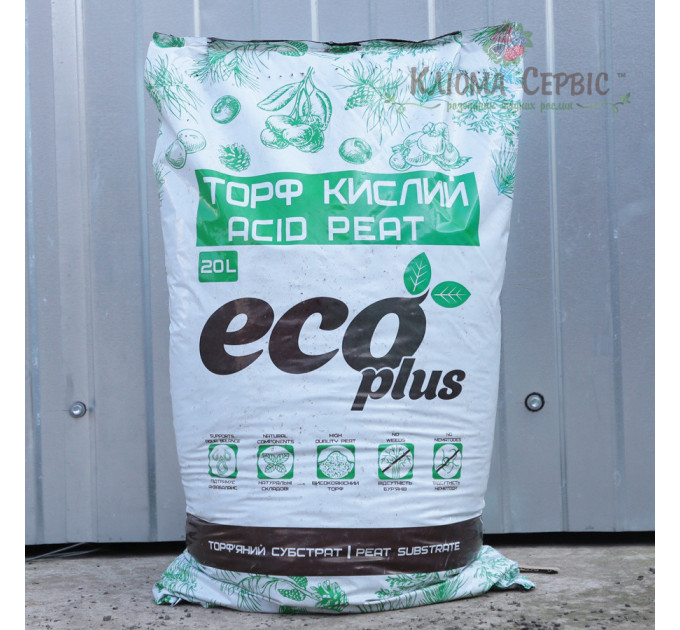 Кислый торф для голубики, 20 л ECO PLUS