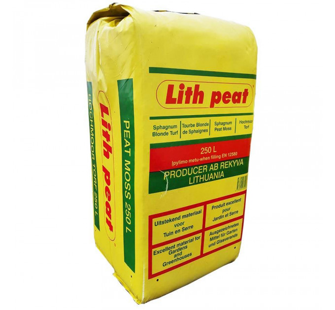 Верховой торф "Lith Peat" 5.5-6.5 pH 0-7 мм 250 л, Rėkyva