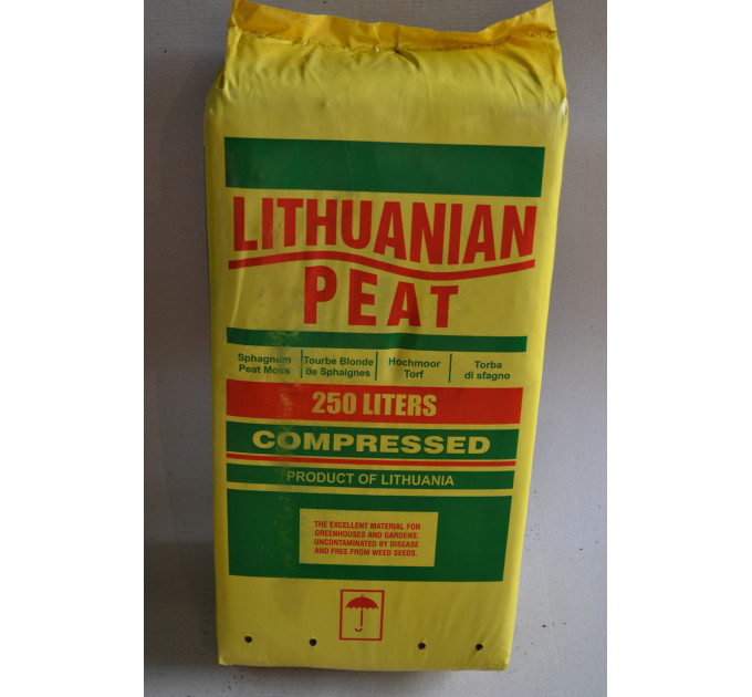 Верховой торф "Lithuanian Peat" 3.5-4.5 pH 0-10 мм 250 л, Rėkyva