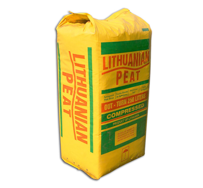 Верховой торф "Lithuanian Peat" 3.5-4.5 pH 0-40 мм 250 л, Rėkyva